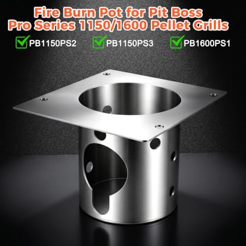 QuliMetal 304 Stainless Steel Fire Burn Pot for Pit Boss Pro Series 1150 - Image 4