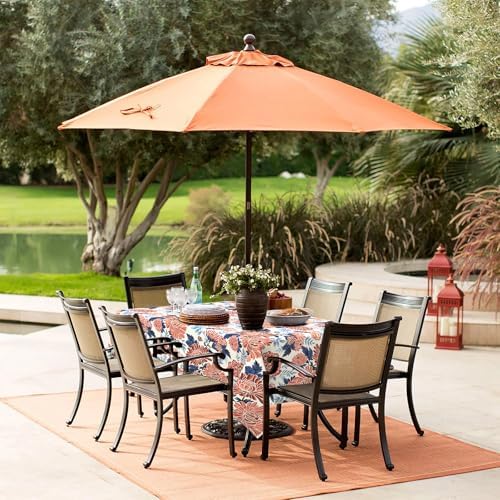 LVTXIII Rectangle Outdoor Tablecloth with Umbrella Hole and Zipper, Water-Repellent 60 x 84 Inch Patio Table Cover for Picnic, Garden, Backyard Dining, Vibrant Blossom - Image 5