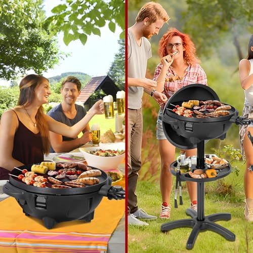 Electric Grill Outdoor/Indoor,Portable BBQ Grill with Nonstick Surface - Image 2