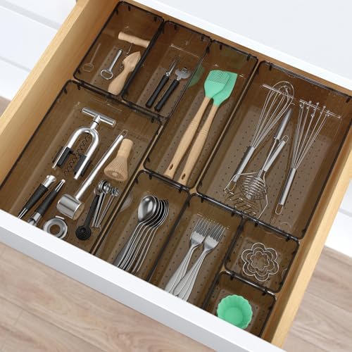 23 PCS Plastic Drawer Organizers Set, 4 Size Desk Drawer Organizer Trays - Image 6