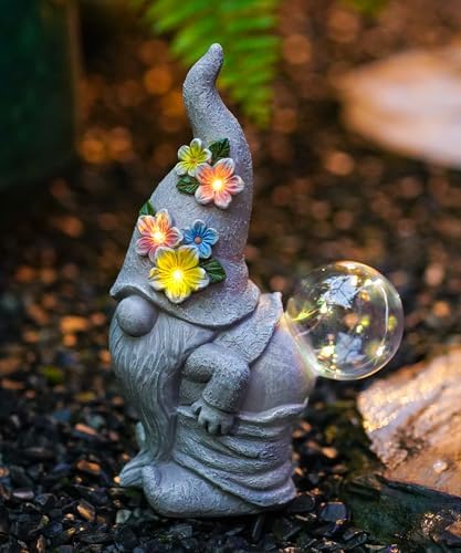 Solar Funny Garden Gnome Statue: Outdoor Lights Decorations by welcometoAcgarten