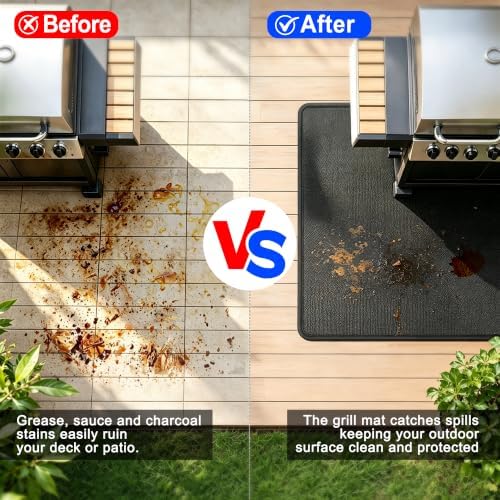 60×40 inch Under Grill Mats for Outdoor Grill,Fire Resistant Mat - Image 2