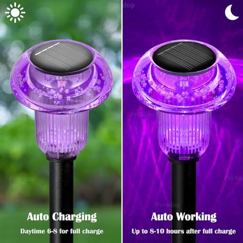 Priddop Solar Halloween Lights Outdoor Waterproof 8 Pack Halloween Decor - Image 3