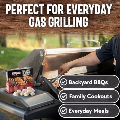 Chef Master Ceramic Briquettes for Gas Grill, Self-Cleaning, 50 Pack - Image 5