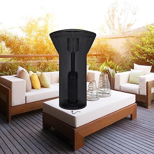 Patio Tabletop Heater Covers with Zipper and Storage Bag,Waterproof,Dustproof,Wind-Resistant,Sunlight-Resistant,Snow-Resistant,Black,38'' Height x 24" Dome x 14.5" Base - Image 5