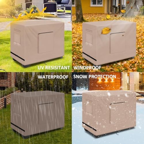 Kovshuiwe Outdoor Table Casing for 36 Inch Keter Unity XL Portable Outdoor Table, Bar Cart Cover for 36 inch Worktable, Waterproof Patio Dining Cart Cover-36"L x 30"W x 35"H, Khaki - Image 7