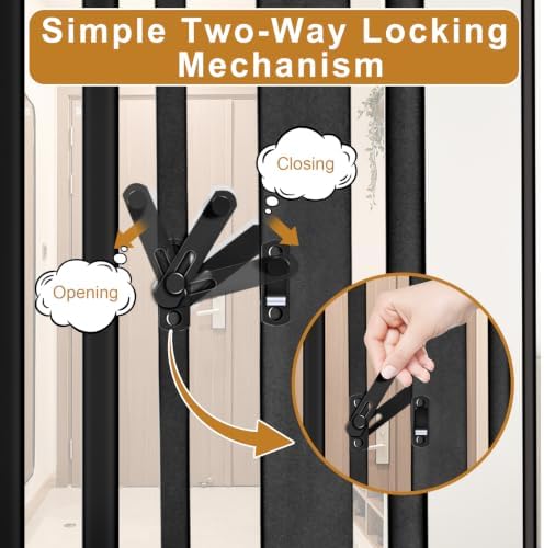 YZHDUXIU 55" Extra Tall Cat Gate, 29.92"-43" Extra Wide Adjustable Gate - Image 5