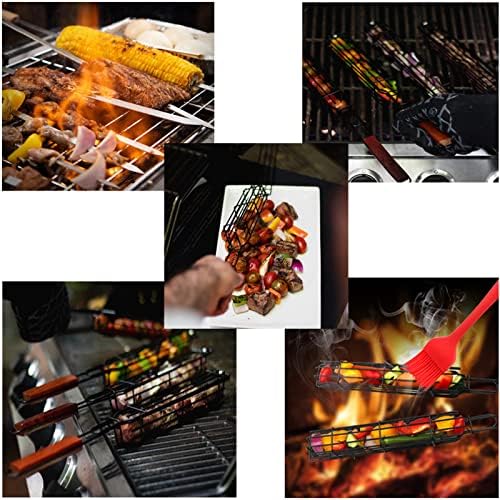 Kabob Grilling Set 6 Grill Baskets & 6 Skewers for BBQ - Image 6