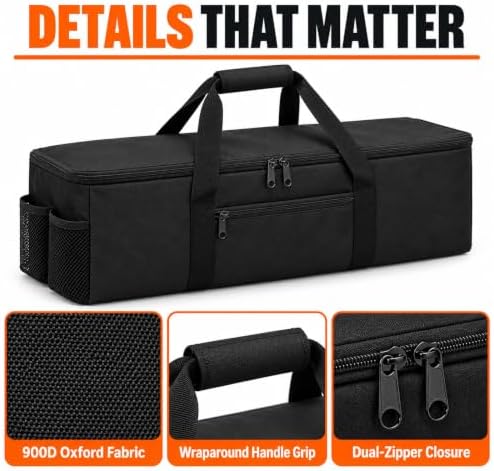 23.6-Inch Grill Utensil Storage Bag for Camping, 900D Oxford - Image 6