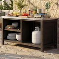 MOUMON Patio Kitchen Cabinet with Tank Storage & Stainless Steel Countertop by MOUMON