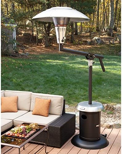 Cuisinart Perfect Position Propane Patio Heater, 38,200 BTU Powerful Directional Stainless Steel Outdoor Heater with Hidden Tank and Drink Table, Swivel Arm and Reflective Heat Shield - Image 6
