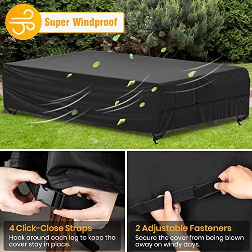 Patio Furniture Covers Waterproof Outdoor Table Cover 126"Lx63"Wx28"H - Image 4