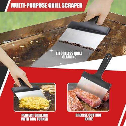 Griddle Cleaning Kit for Blackstone, Scraper, Scour Pads, Grill Brush 18Pcs - Image 3