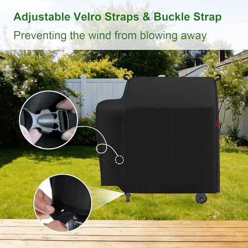 Grill Cover Fits Traeger Tailgater 20 Portable Pellet Grill (TFB30KLF) and Junior 20 (TFB29KLF)/ Junior Elite 20,Outdoor Full-Length Heavy Duty Waterproof 600D BBQ Cover, Compared to Traeger BAC374 - Image 3