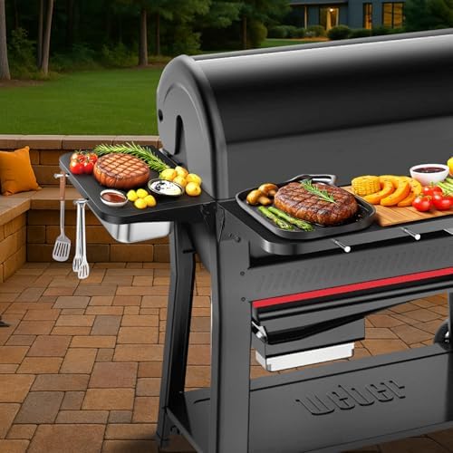 Utheer Grill Side Table Shelf for Weber Searwood 600/600XL Cut & Rinse Prep - Image 2