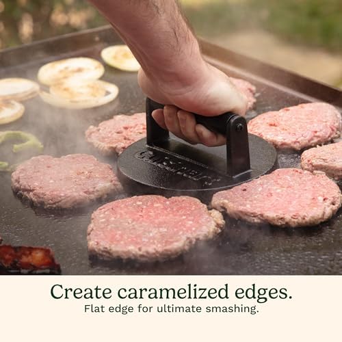 Cuisinart Smash Burger Press, Cast Iron, 6.5" Burger Smasher, Round (Pack of 3) - Image 4