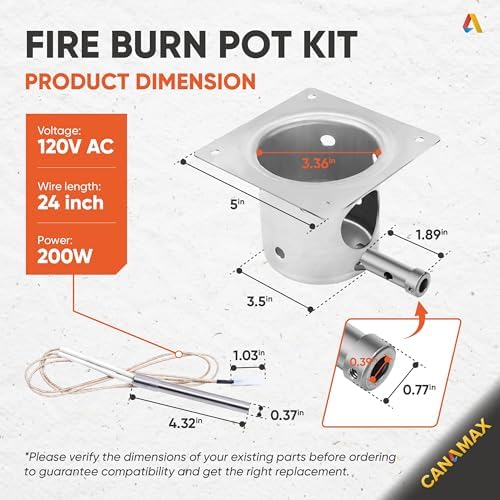 Canamx Fire Burn Pot and Hot Rod Ignitors Kit for Traeger - Image 2