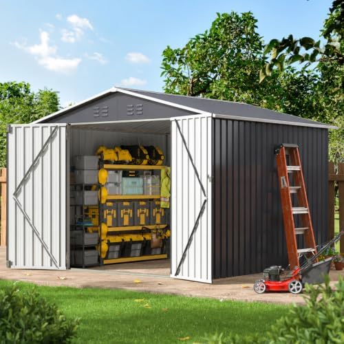 WKM 8X8 FT Outdoor Storage Shed Black - Image 7