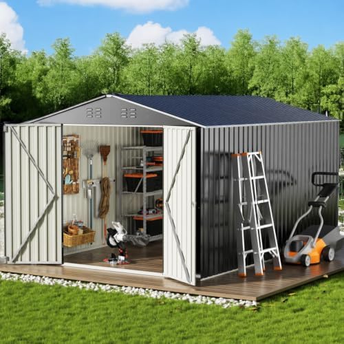 WKM 8X12 FT Outdoor Storage Shed Black - Image 6