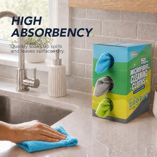 UNIMADE Microfiber Cleaning Cloth, 150 Pack Microfiber Towels for Cars - Image 2