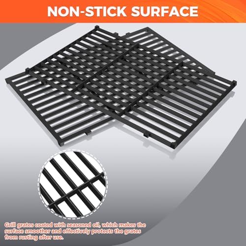 QuliMetal 19.5" Grill Grates for Weber Genesis 300 Series, Genesis E310 E320 E330 S310 S320 S330, Replacement Parts for Weber 7524,7528, Cast Iron Grill Grates - Image 4