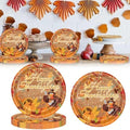 20 Pcs Happy Thanksgiving Party Disposable Paper Plates Fall Themed 9 Inch Round Dinner Plates for Autumn Party Decorations (Turkey Pumpkin) by Ncozwo