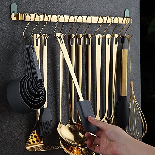Gold Cooking Utensils Set, Kyraton Stainless Steel 37 Pieces Kitchen Utensils Set with Titanium Gold Plating, Kitchen Gadgets Tool Set with Utensils Racks Heat Resistant Dishwasher Safe - Image 5