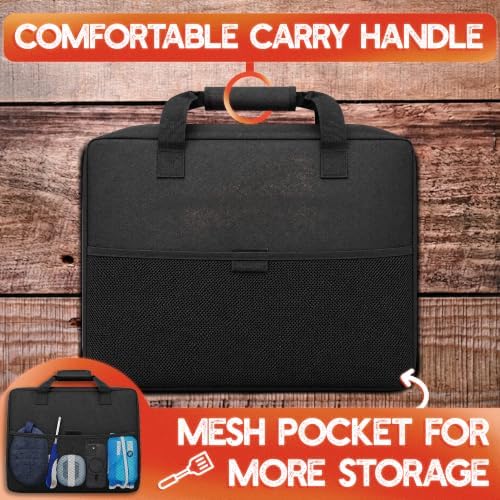 The Grillin' Buddy Grill Organizer|BBQ Accessories Storage Case|Water&Fireproof Carrying Bag| Multiple Compartments for Grill Tools, Spices & Sauces, Tailgating, Camping, RV, Boating & Backyard BBQ - Image 6