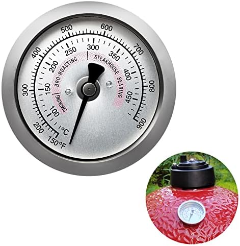 Upgrade Replacement Thermometer for Kamado Joe JR,2.5" Grill Temperature Gauge Replacement for Kamado Joe Accessories 150-900°F with Waterproof and No-Fog Glass Lens by Quantfire