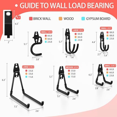 28 Pack Garage Hooks Heavy Duty with Non Slip PVC Coating - Image 2