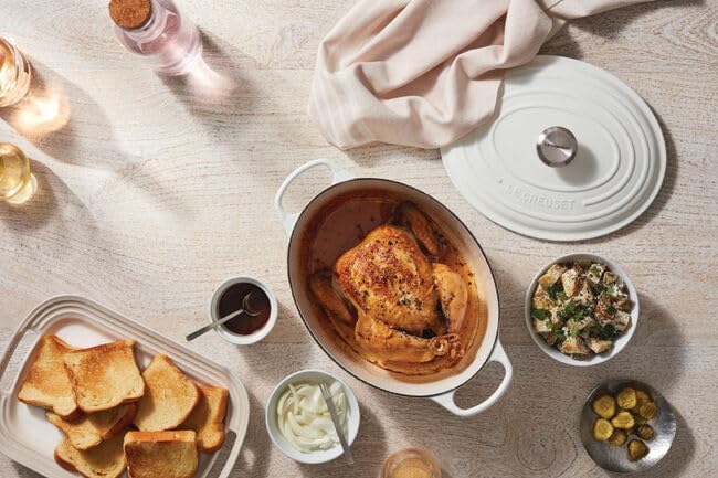 Le Creuset Enameled Cast Iron Oval Dutch Oven, 6.75qt., Peche - Image 6