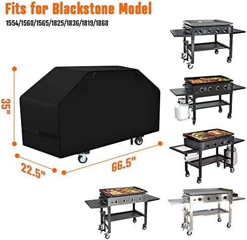 iCOVER 36 inch Griddle Cover for Blackstone, 600D Heavy Duty Waterproof Flat Top Grill Covers for 36" Grills 1554 1825 for Weber 36” Griddles with Support Pole - Image 7