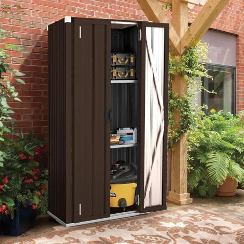 AECOJOY Outdoor Storage Cabinet Waterproof, 70" Vertical Tall with Base by AECOJOY