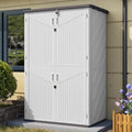 Aoxun Outdoor Storage Shed, 64 Cu.Ft Vertical Resin Sheds, White by Aoxun