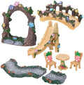 8 Pcs Fairy Garden Accessories Miniature Furniture Bridge Slide by GGSTDDUP