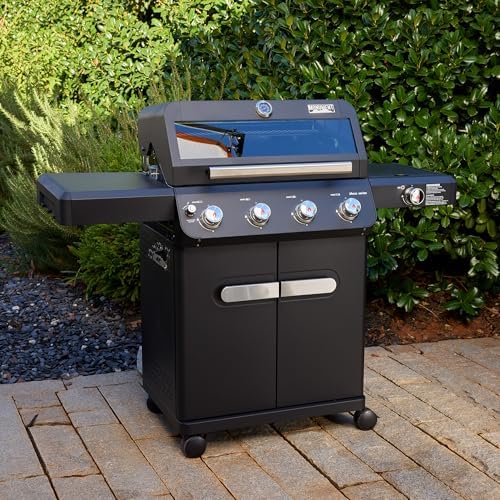 Monument Grills Mesa Series, Outdoor Barbecue Stainless Steel 4 Burner Propane Gas Grill, 52,000 BTU Patio Garden Barbecue Grill with Side Burner and Knob Controls, Mesa425 with BBQ Cover - Image 3