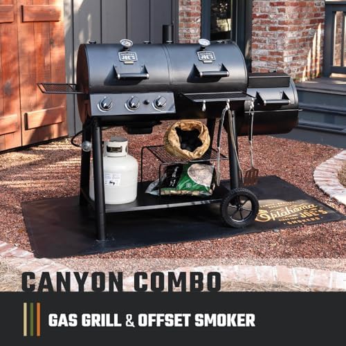 Oklahoma Joe's Canyon Combo Dual Fuel 3-Burner Propane Gas and Charcoal Smoker and Grill with 1031 sq. in. Cooking Area in Black - Image 2