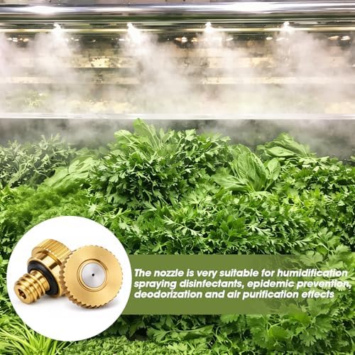 Zhengmy 200 Pcs Brass Misting Nozzles 0.1mm for Cooling System, Gold - Image 7