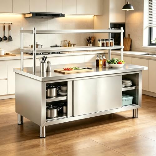 Stainless Steel 40×23×56 in Commercial Prep Work Table - Image 5