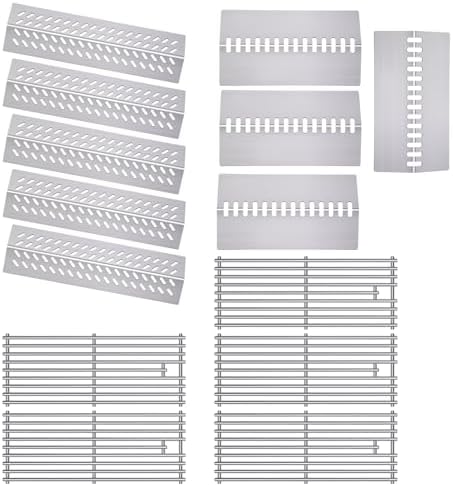 9MM 16517 Grill Grates 16GA Grill Heat Plates for 16631 16520 Bull Grill Replacement Parts, BBQ Bull Brahma 5 Burner 57568, 57569, 57568CE, 57568AGA, 57569CE, 57569AGA, Stainless Steel Grids - Image 2