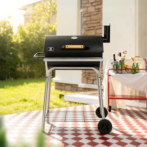 Barrel Charcoal Grills 20 In. Large Cooking Area BBQ Grill Picnic - Image 6