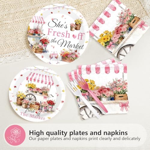 96Pcs Fresh off the Market Bridal Shower Party Decorations Serves 24 - Image 3