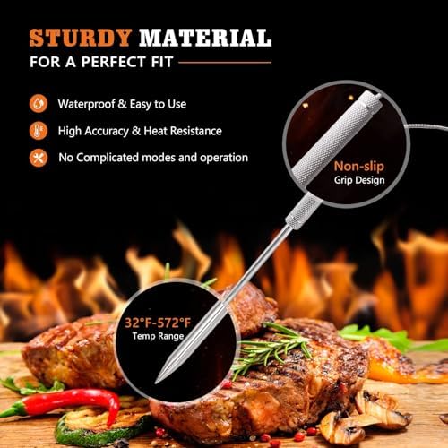 Meat Probe Replacement for Thermopro Thermometer TP04 TP06 etc, 2.5mm Plug - Image 4