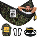 Wise Owl Outfitters Camping Hammock – 400lbs Portable Hammock with Tree Straps - Travel, Backpacking, Hiking, Outdoors Camping Gear - Single by WiseOwlOutfitters