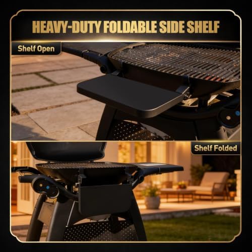 QuliMetal Folding Front Shelf for Weber Q2800N Q1200 Q1000 Q2000 Q2200 - Image 4