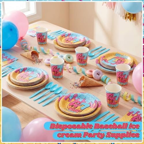 FoldTier 350 Pcs 67 Meme Party Supplies Plates Napkins Fork Paper Cup Ice Cream Disposable Six Seven Themed Tableware Set 6 7 Meme Birthday Party Decorations for Guest Dinner Serves 50 - Image 2