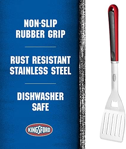 Kingsford Stainless Steel BBQ Grill Spatula, Red & Black Handle - Image 3