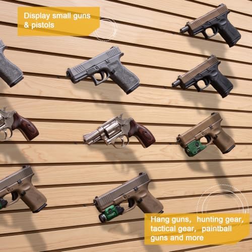 Yaocom 5 Pcs Pistol Display Holder Slatwall Handgun, Right Hook Style - Image 5