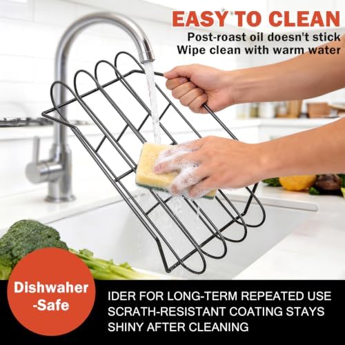 15" Non-Stick Rib Rack for Smoking and Grilling, BBQ Grill 2 Pack - Image 7