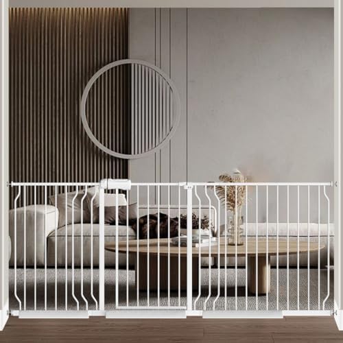 Fairy Baby 81.1-85.8 Inch Extra Wide Baby Gates for Doorways Auto-Close by FairyBaby